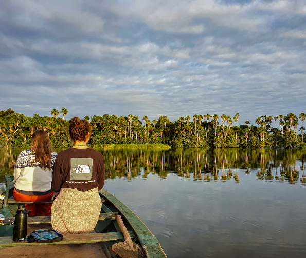 A great view of the Sandoval Lake in the Peruvian Amazon